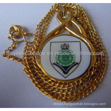 Gold Plating Offset Cut out Pendant